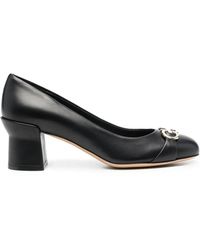 Ferragamo - Otilia 55Mm Leather Pumps - Lyst