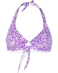 Mc2 Saint Barth - Haut De Bikini À Imprimé Cachemire - Lyst