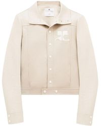 Courreges - Cropped Silk And Nylon Jacket - Lyst