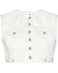 Courreges - Multiflex Denim Cropped Vest - Lyst