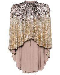 Jenny Packham - Rose Sequin-Embellished Cape - Lyst