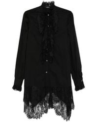 Ann Demeulemeester - Lace-Trim Ruffled Shirt - Lyst