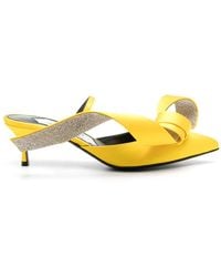 Sergio Rossi - 60mm Oversize-bow Leather Mules - Lyst