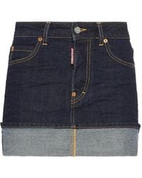 DSquared² - Dark Cimosa Gelaagde Denim Mini-Rok - Lyst