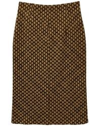 ODEEH - Geometric-Pattern Midi Skirt - Lyst