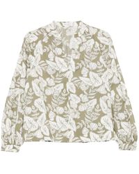 Marc O' Polo - Floral-Print V-Neck Blouse - Lyst