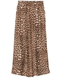 P.A.R.O.S.H. - Leopard-Print Elastic-Waist Trousers - Lyst