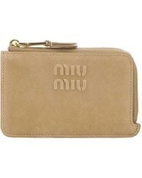 Miu Miu - Nappa Leather Envelope Card Holder - Lyst
