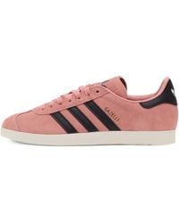 adidas - Gazelle Three-Stripe Suede Sneakers - Lyst