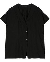 Forme D'expression - Shawl-collar Linen Shirt - Lyst