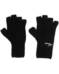 Amiri - Logo-Embroidered Cashmere Fingerless Gloves - Lyst