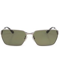 Balenciaga - Bb-Plaque Rectangle-Frame Sunglasses - Lyst