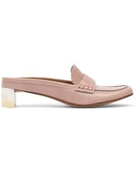 MM6 by Maison Margiela - Penny-Strap Leather Mules - Lyst