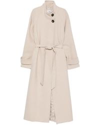VELA SHOP - Belted Button-Up Coat - Lyst