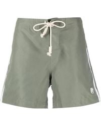 Palm Angels - Logo-Embroidered Side Stripe Swim Shorts - Lyst