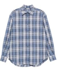 A.M.G - Check-Pattern Button-Down Shirt - Lyst