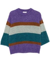 Niu - Ume Striped Crew-Neck Sweater - Lyst