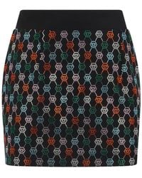 Philipp Plein - Mini Rhinestone-Monogram Skirt - Lyst