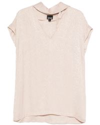 Just Cavalli - Snake-Print Scarf-Detail Blouse - Lyst