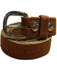 Fortela - Textured Leather Belt - Lyst