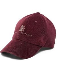 Brunello Cucinelli - Baseballkappe aus Cord mit Logo - Lyst
