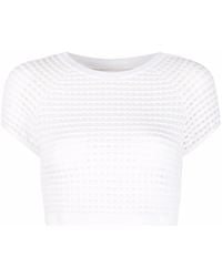 Genny - Open-knit Cropped Top - Lyst