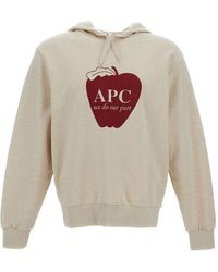 A.P.C. - Logo-Detail Hoodie - Lyst