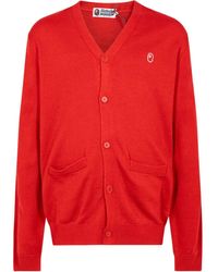 A Bathing Ape - X Kid Cudi Logo-Patch Cardigan - Lyst