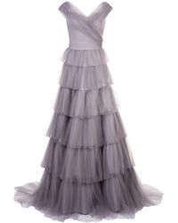 Tadashi Shoji Off-shoulder Avondjurk - Grijs