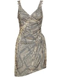 Philipp Plein - Rhinestone-Embellished Mini Dress - Lyst