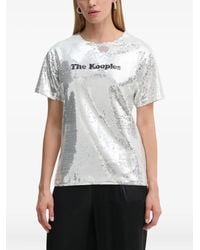 The Kooples - Sequin-Embellished Short-Sleeve T-Shirt - Lyst
