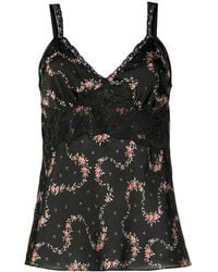 Rabanne - Flower Garland Satin Cami Top - Lyst