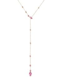 SHAY - Collier Lariat Serti De Saphirs Roses Et De Diamants - Lyst