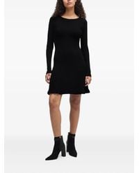 BOSS - Ribbed Long-Sleeve Dress - Lyst