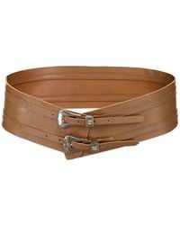 Streets Ahead - Double-Buckle Leather Belt - Lyst