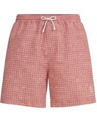 Brunello Cucinelli - Flower-Print Swim Shorts - Lyst