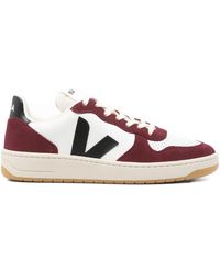 Veja - Low-Top Calf Leather Sneakers With Suede Overlays - Lyst