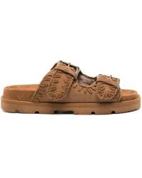 Mou - Sandalias con ribete de costuras - Lyst