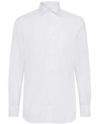 BOGGI - Windsor-Collar Cotton Twill Shirt - Lyst