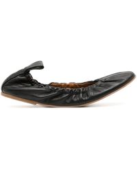 Atp Atelier - Teano Leather Ballerina Shoes - Lyst