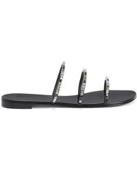 Giuseppe Zanotti - Dark Colorful Embellished Sandals - Lyst