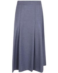 Antonelli - Pleated Wool Skirt - Lyst