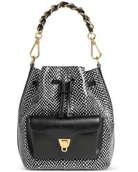 Coccinelle - Snake-Print Leather Bucket Bag - Lyst