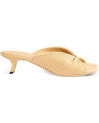 Loewe - Raffia-Effect Sandals - Lyst