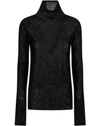 Pinko - Fitted Wool Blend Sweater - Lyst