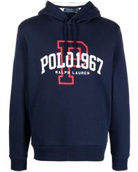 Polo Ralph Lauren - Hoodie en coton à logo imprimé - Lyst