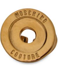 Moschino - Logo-Engraved Ring - Lyst