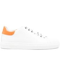 Moschino - Baskets En Cuir À Logo Embossé - Lyst