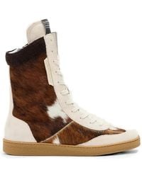 AllSaints - Louise Cow-Print Sneakers - Lyst