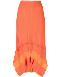 Stella McCartney - Two-Tone Fine-Ribbed Skirt - Lyst